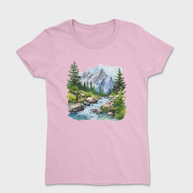 Stream Snowy Mountain, Tricou Femei
