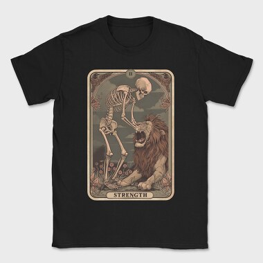 Strength Skeleton Lion, Tricou Barbati (Unisex)