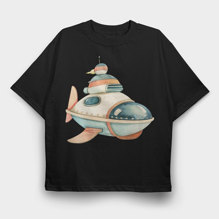 Submarine Spaceship, Tricou Oversize Barbati (Unisex)