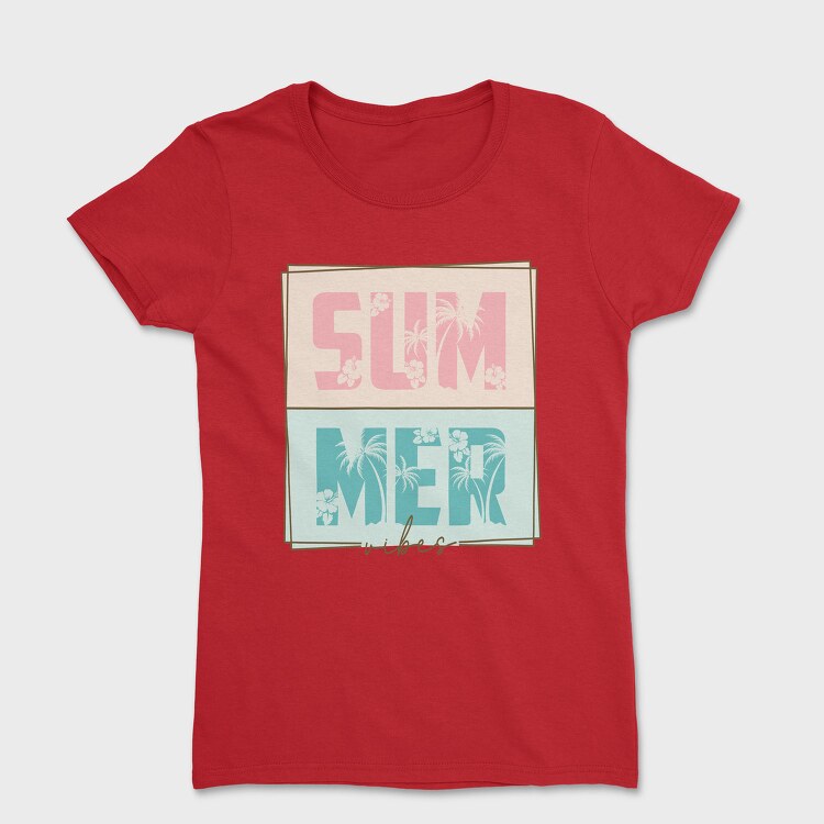 Summer Vibes Palm Tree, Tricou Femei