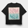 Summer Vibes Palm Tree, Tricou Oversize Barbati (Unisex)