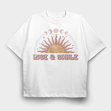 Sun Rise Smile, Tricou Oversize Barbati (Unisex)