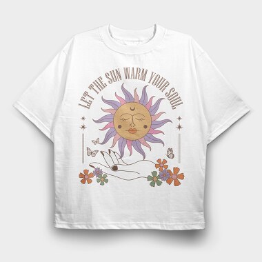 Sun Soul Flowers, Tricou Oversize Barbati (Unisex)