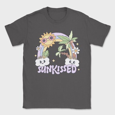 Sunkissed Clouds Palm Tree, Tricou Barbati (Unisex)