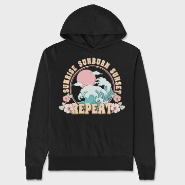 Sunrise Sunset Wave, Hanorac Oversize Barbati (Unisex)