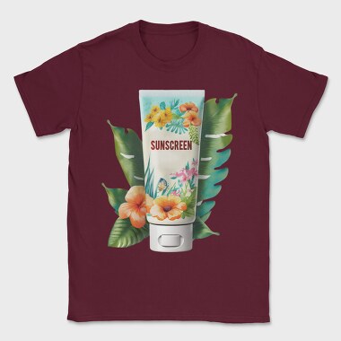 Sunscreen Floral Leaves, Tricou Barbati (Unisex)