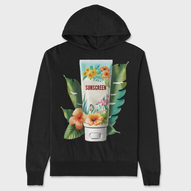 Sunscreen Floral Leaves, Hanorac Oversize Barbati (Unisex)