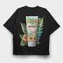 Sunscreen Floral Leaves, Tricou Oversize Barbati (Unisex)