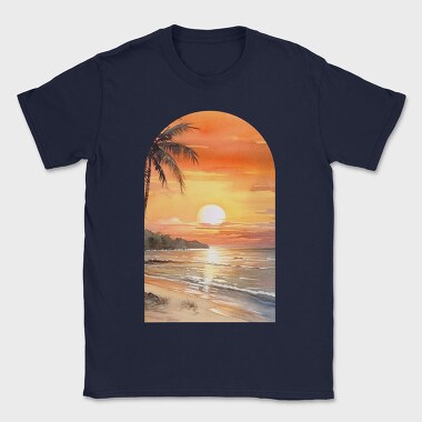 Sunset Beach Vintage, Tricou Barbati (Unisex)