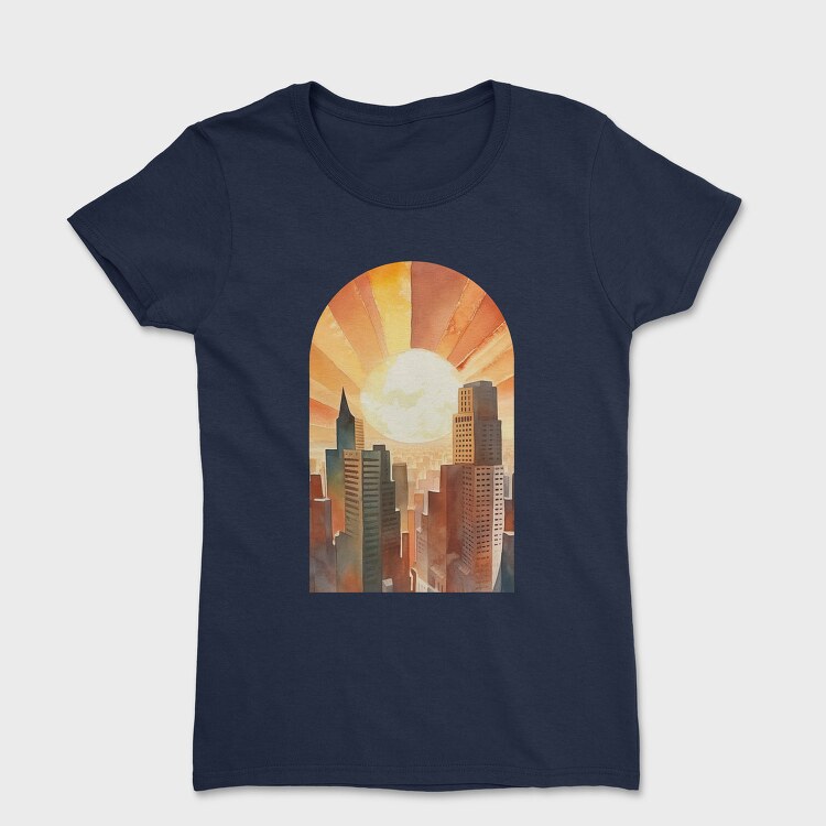 Sunset City Silhouette, Tricou Femei