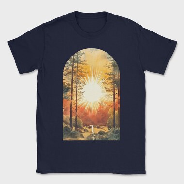 Sunset Forest Pathway, Tricou Barbati (Unisex)