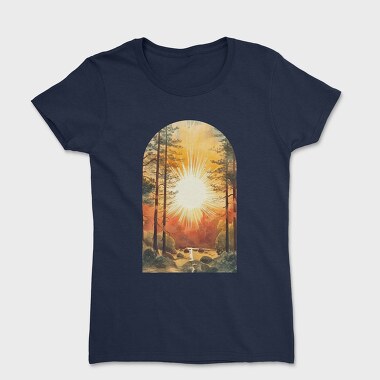 Sunset Forest Pathway, Tricou Femei