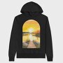 Sunset Lake Pathway, Hanorac Oversize Barbati (Unisex)