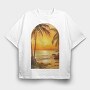 Sunset Lover Beach, Tricou Oversize Barbati (Unisex)
