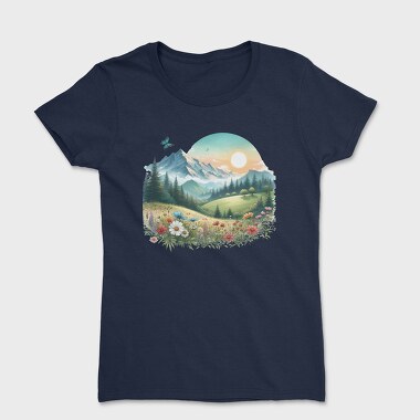 Sunset Mountain Flora, Tricou Femei