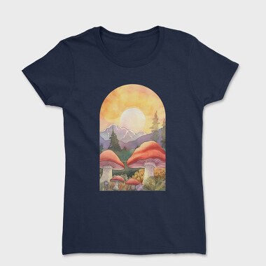 Sunset Mushroom Light, Tricou Femei