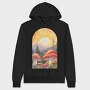Sunset Mushroom Light, Hanorac Oversize Barbati (Unisex)