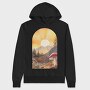 Sunset Mushrooms Light, Hanorac Oversize Barbati (Unisex)