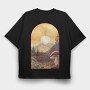 Sunset Mushrooms Light, Tricou Oversize Barbati (Unisex)