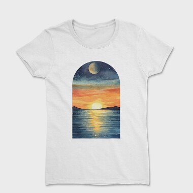 Sunset Ocean Light, Tricou Femei