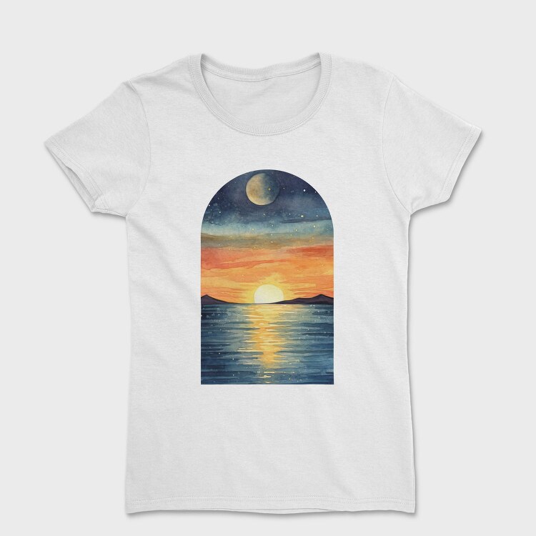 Sunset Ocean Light, Tricou Femei