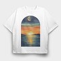 Sunset Ocean Light, Tricou Oversize Barbati (Unisex)