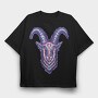 Colorful Goat Head, Tricou Oversize Barbati (Unisex)