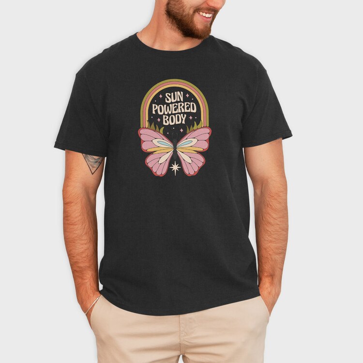 Butterfly Hippie Collection Flower Power Nature, Tricou Barbati (Unisex)