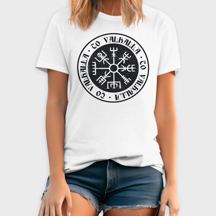 Vegvisir Compass To Valhalla, Tricou Barbati (Unisex)