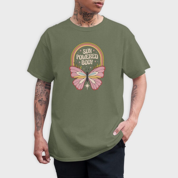 Butterfly Hippie Collection Flower Power Nature, Tricou Barbati (Unisex)