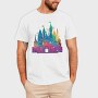 Colorful Gradient Castle Watercolor, Tricou Barbati (Unisex)