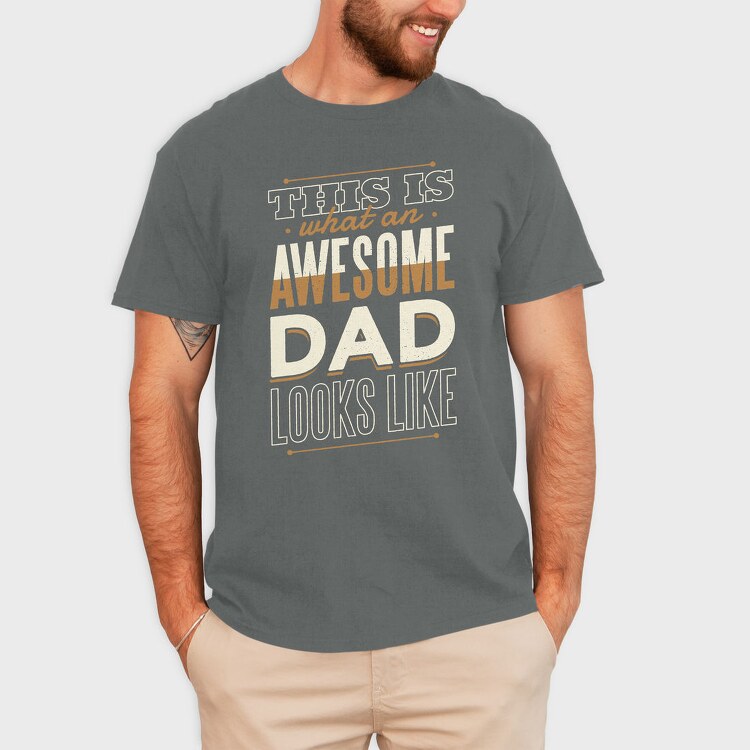 Awesome Dad Father, Tricou Barbati (Unisex)