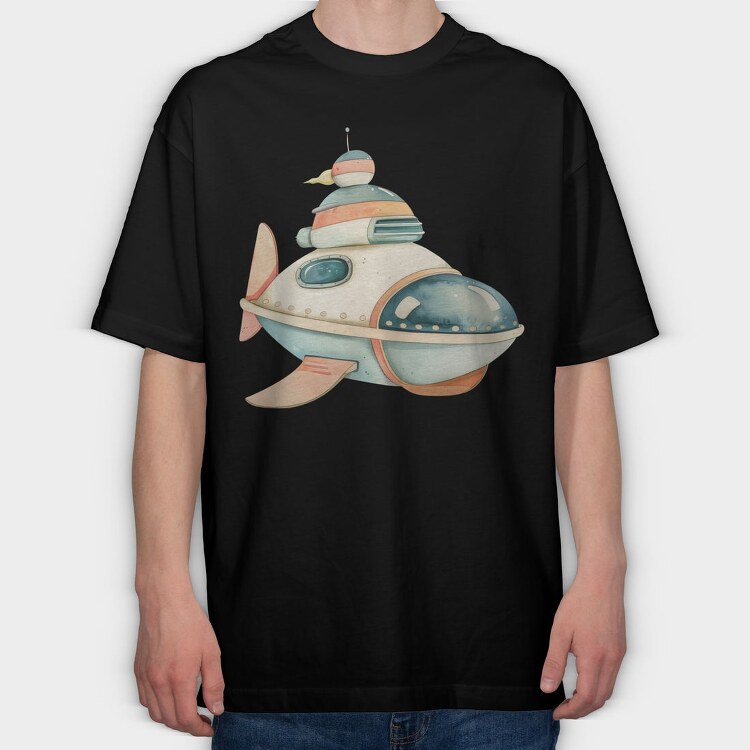 Submarine Spaceship, Tricou Oversize Barbati (Unisex)
