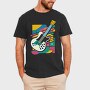 Vibrant Electric Guitar Colorful, Tricou Barbati (Unisex)