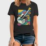 Vibrant Electric Guitar Colorful, Tricou Barbati (Unisex)