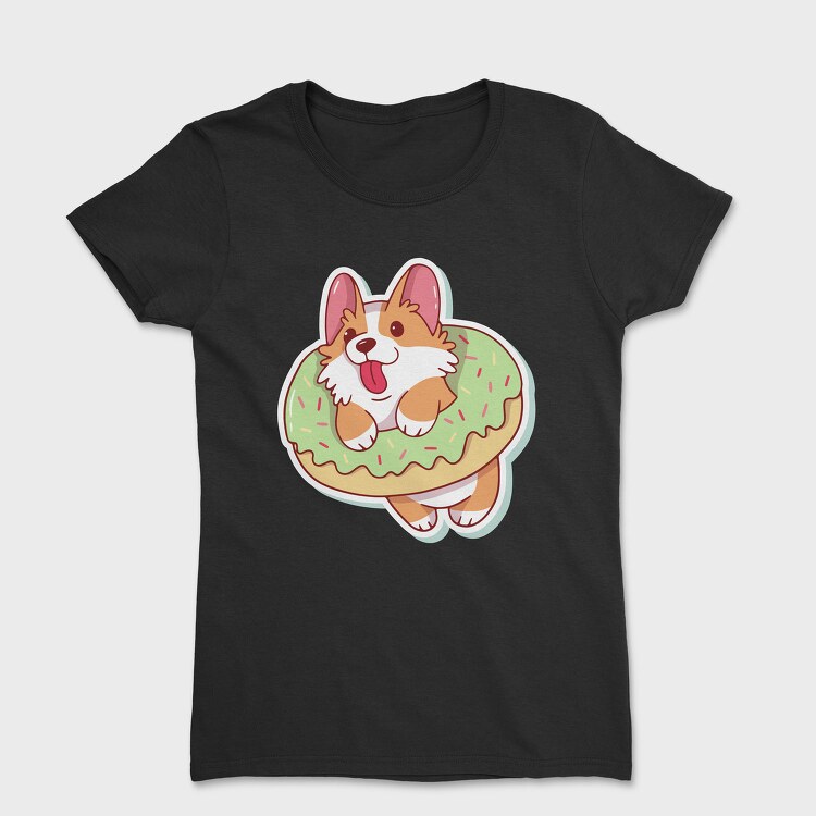Corgi Donut Joy, Tricou Femei