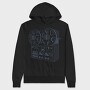 Vintage Audio Illustration 2, Hanorac Oversize Barbati (Unisex)