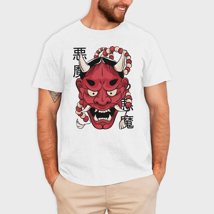 Awesome Hannya Demon Mask, Tricou Barbati (Unisex)