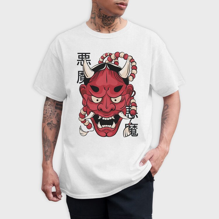 Awesome Hannya Demon Mask, Tricou Barbati (Unisex)