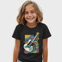 Vibrant Electric Guitar Colorful, Tricou Copii
