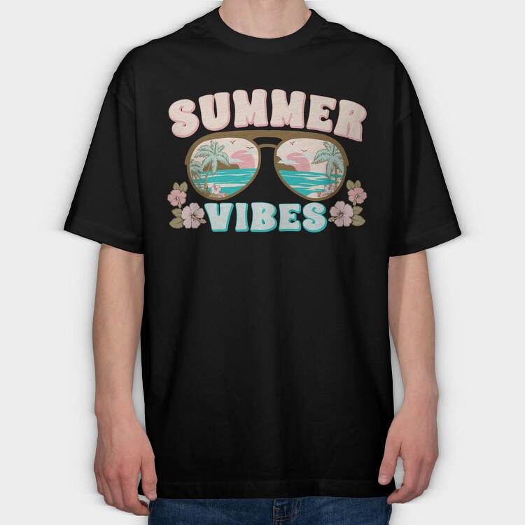 Sunglasses Summer Vibes, Tricou Oversize Barbati (Unisex)