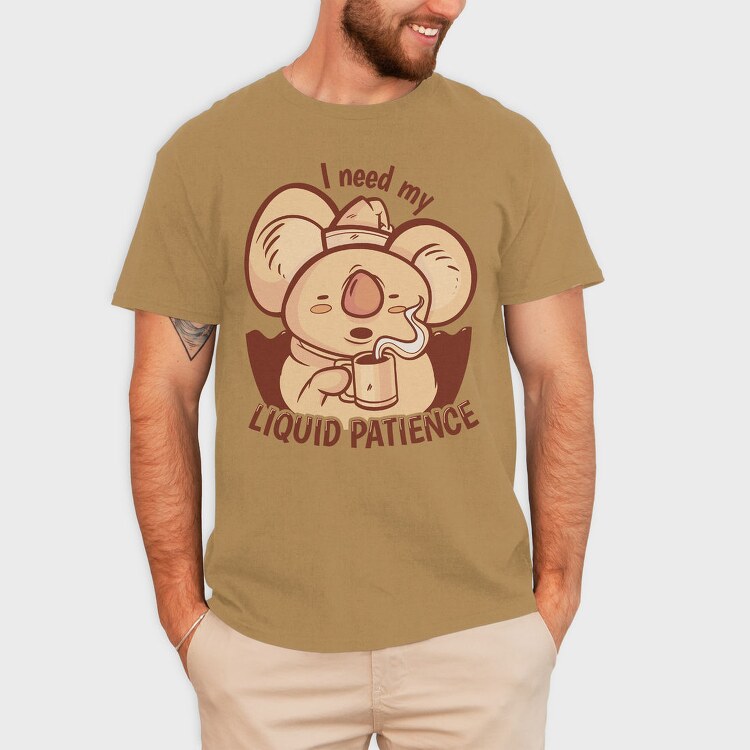 Awesome Liquid Patience Koala, Tricou Barbati (Unisex)