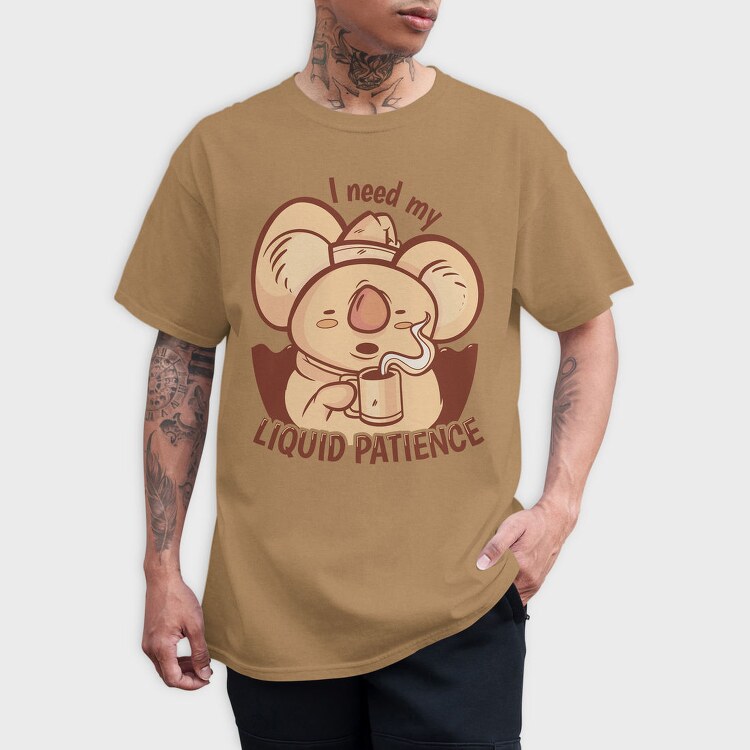 Awesome Liquid Patience Koala, Tricou Barbati (Unisex)