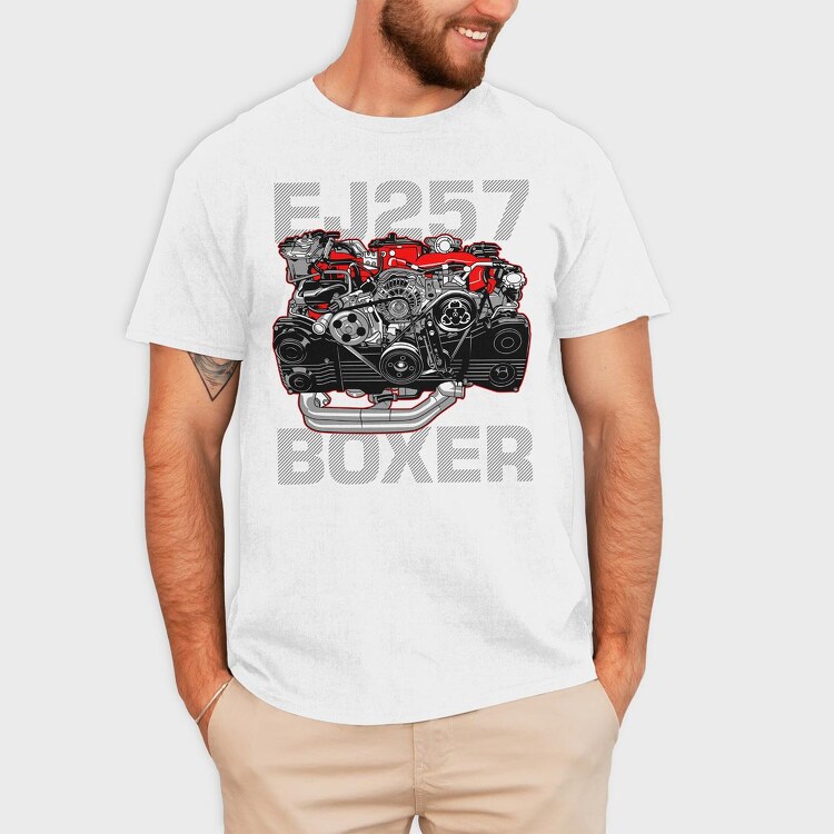 EJ257 BOXER, Tricou Barbati (Unisex)