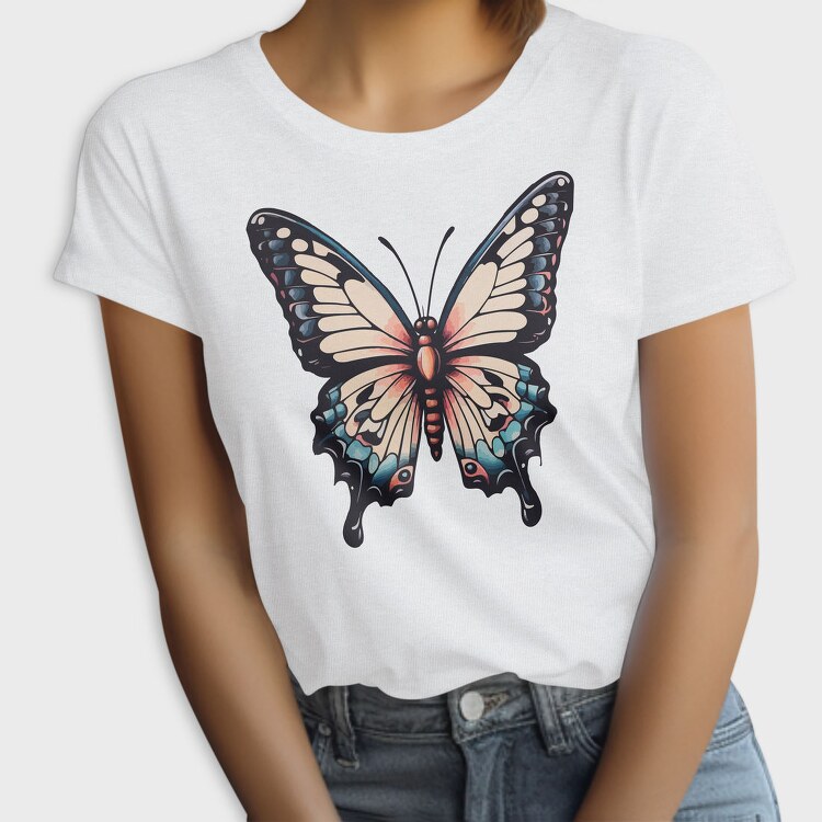 Vibrant Traditional Butterfly, Tricou Femei