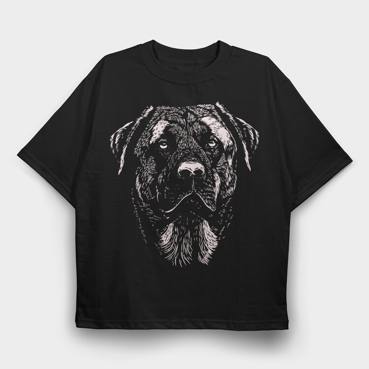 Kangal Dog Sketch, Tricou Oversize Barbati (Unisex)