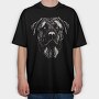 Kangal Dog Sketch, Tricou Oversize Barbati (Unisex)