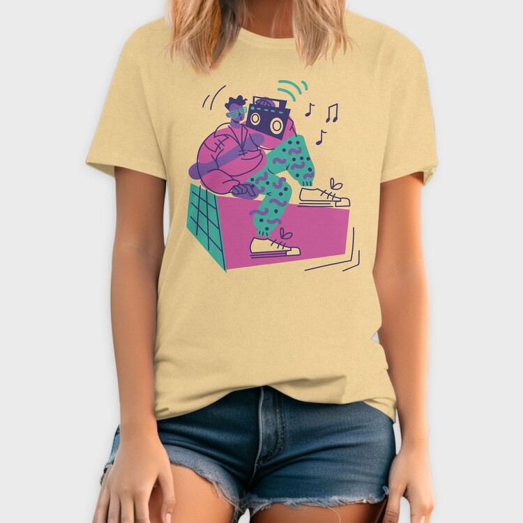 Man With Boombox Retro 80S Character, Tricou Barbati (Unisex)