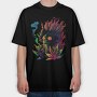Colorful Monster Cannabis, Tricou Oversize Barbati (Unisex)