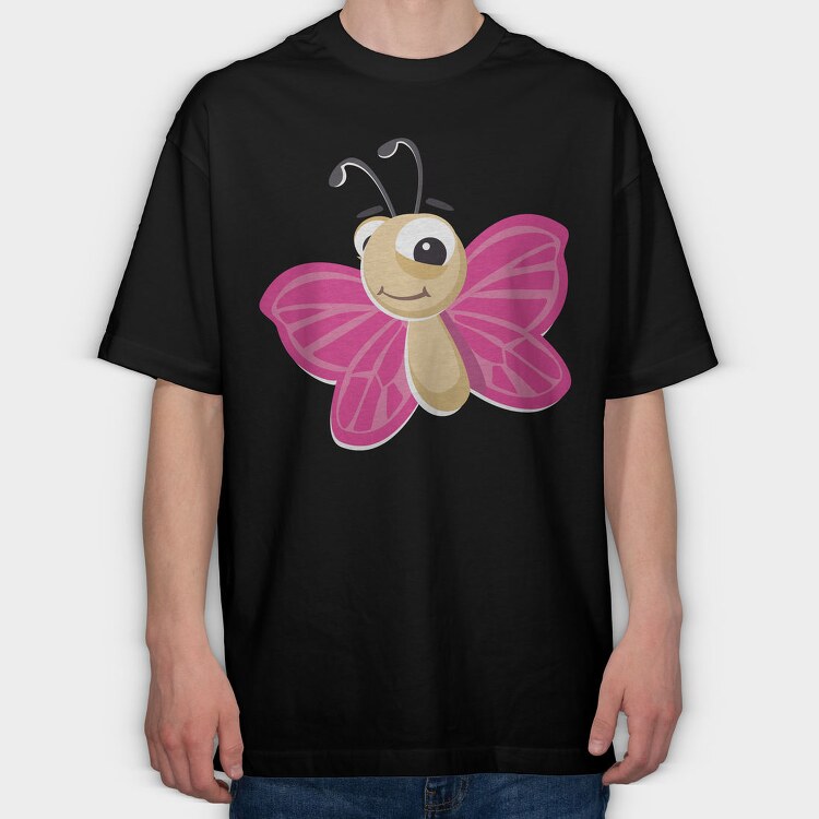 Butterfly Smile, Tricou Oversize Barbati (Unisex)